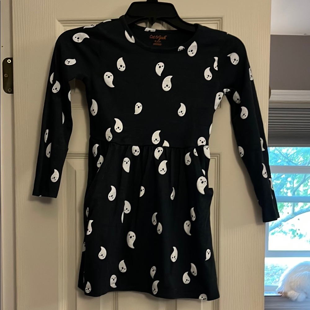 Cat & Jack Black Dress with Ghost Print